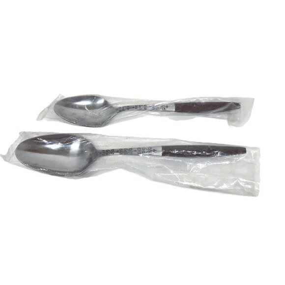 UNUSED Interpur INR2 Spoon Lot x2 Teaspoon Soup Tablespoon Discontinued Vtg - Picture 1 of 7